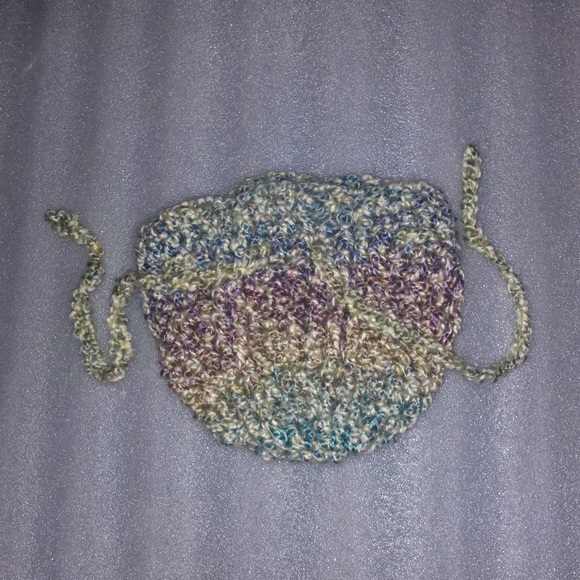 Big beige tweed pouch and mini light blue pouch duo - Picture 2 of 5